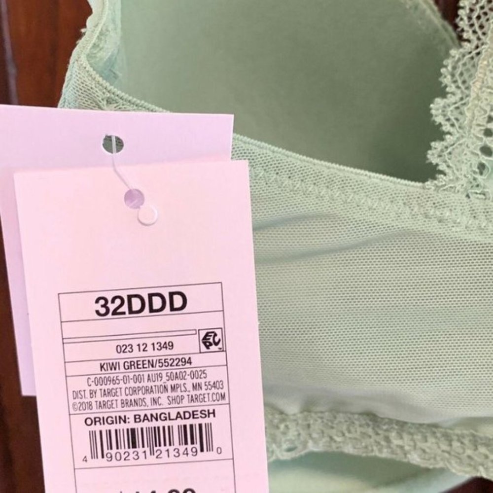 LIGT LINED DEMI RACERBACK BRA KIWI 32DDD - Picture 8 of 8